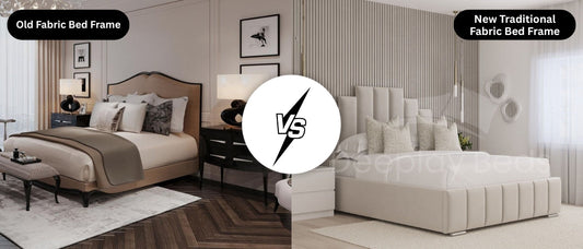 Old vs New Traditional Fabric Bed Frame