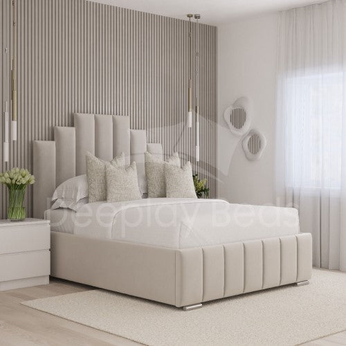 Bristol bubbles White Upholstered Storage Beds Frame