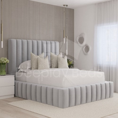 Egbert Upholstered Storage Grey Beds Frame
