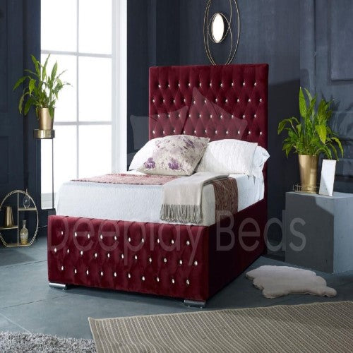 Lancaster Chesterfield Upholstered Ottoman Storage  Red Beds Frame