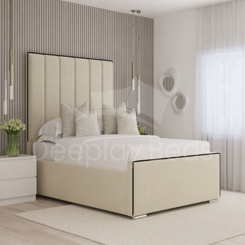 Middlesex Luxury Liner Upholstered Storage Cream Bed Frame